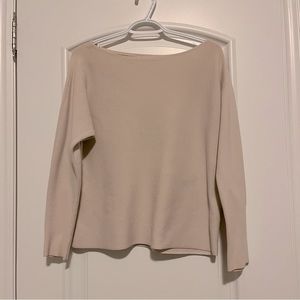 H&M wide neck dusty pink top (Size S)